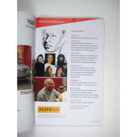Baiba Skide Debussy New York Philharmonic Playbill January 2018 NYC - Picture 2 of 6